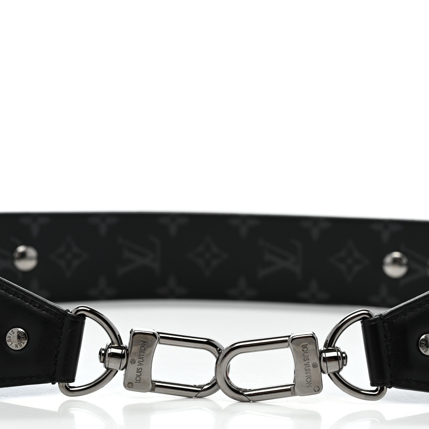 Louis Vuitton Monogram Eclipse Reversible Bandouliere Shoulder Strap 3 of 4