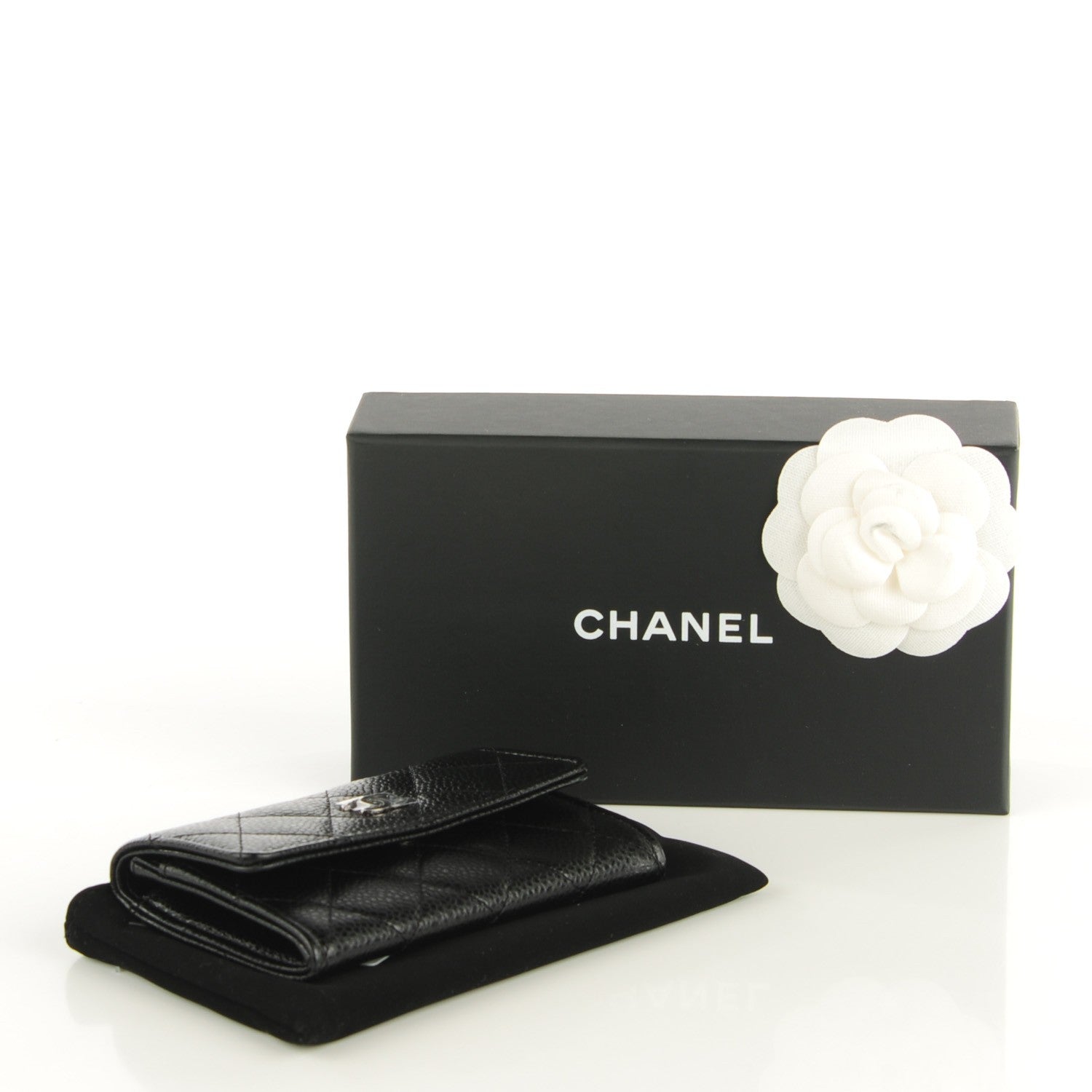 Chanel Caviar Quilted Flap Card Holder Black 4 of 8