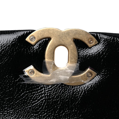Chanel Shiny Crumpled Calfskin Quilted Medium Chanel 19 Flap Black 11 of 11