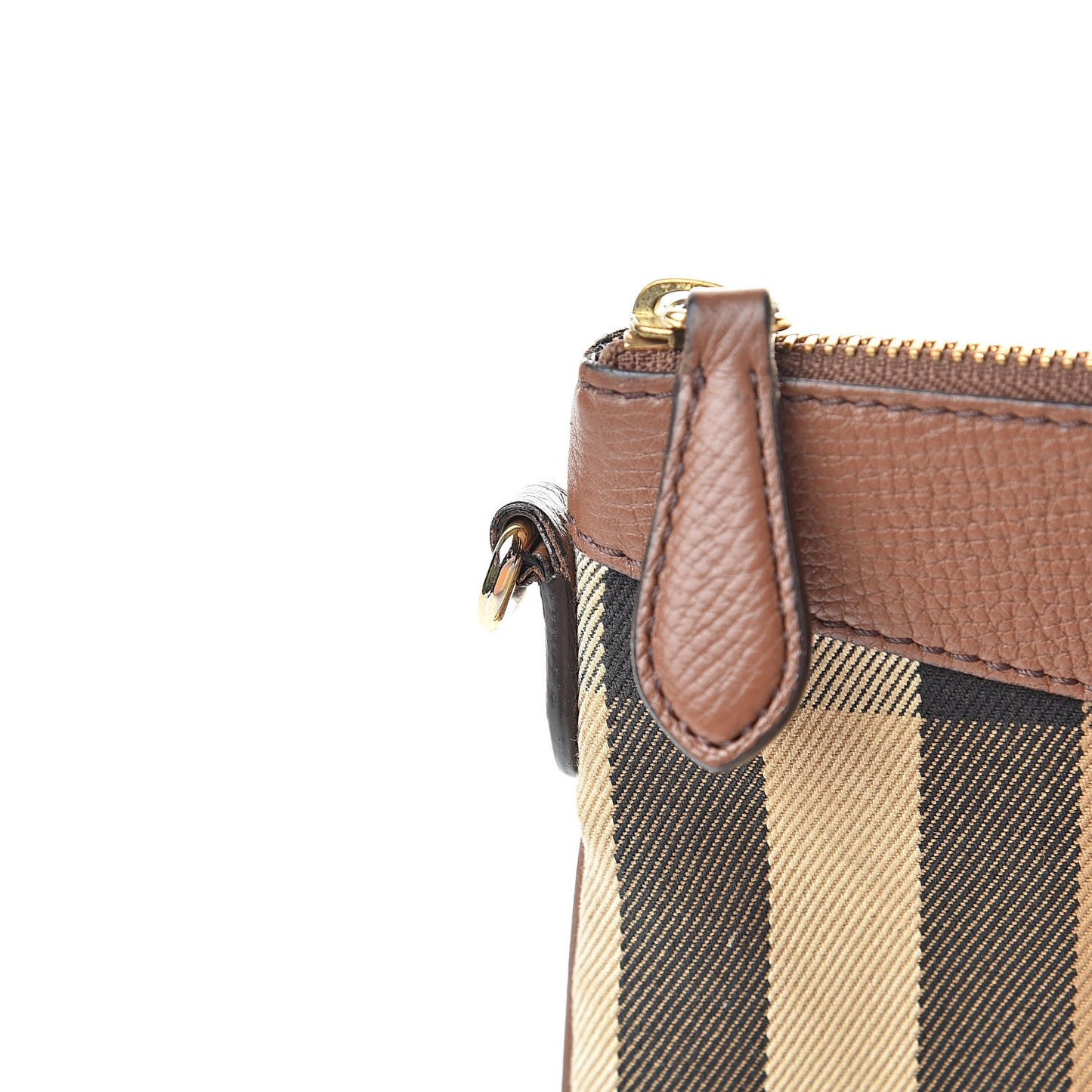 House Check Derby Peyton Crossbody Clutch Bag Tan