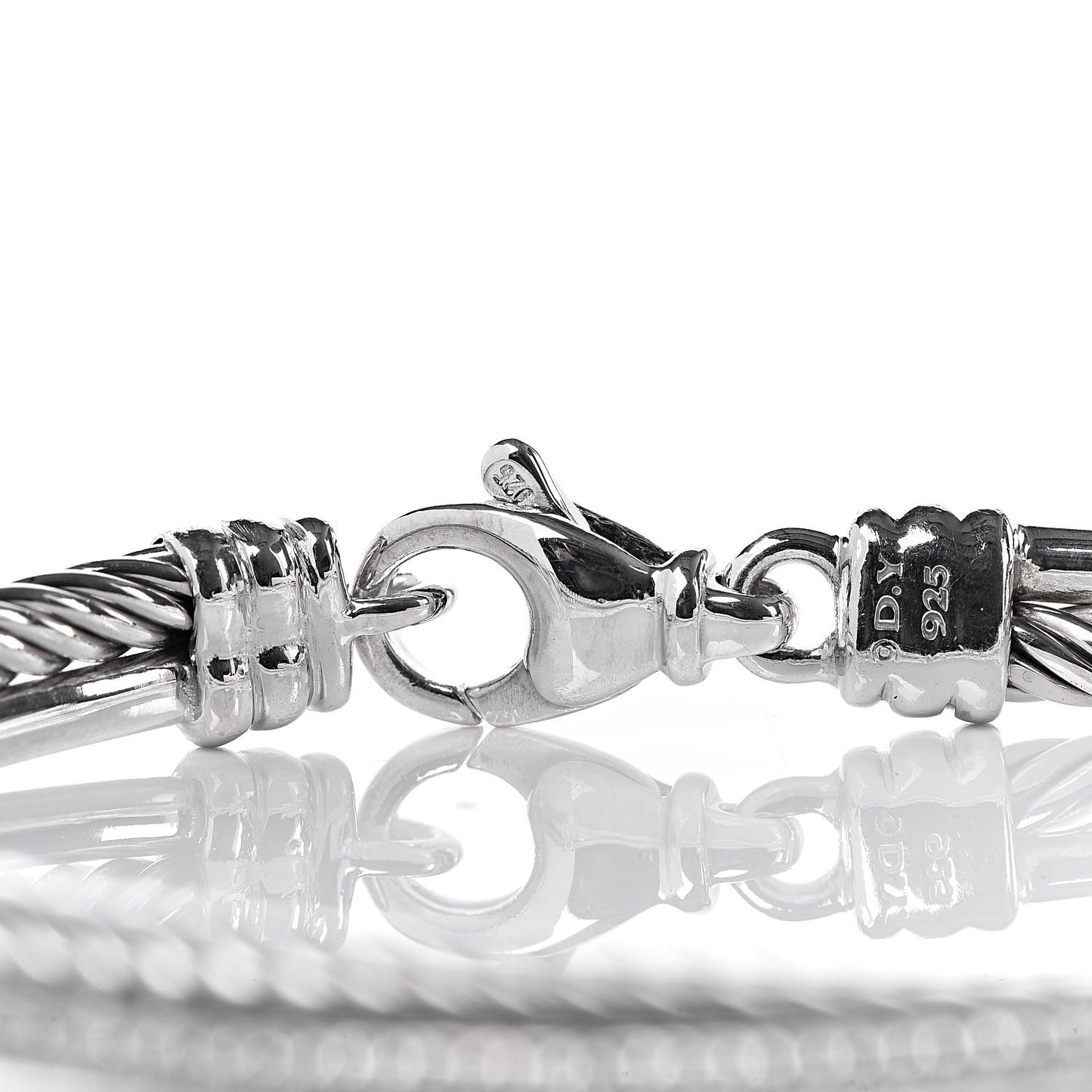 Sterling Silver Diamond 3mm Crossover Bracelet
