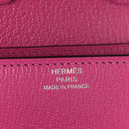 Hermes Chevre Mysore Enamel Mini Cinhetic Wallet  Rose Pourpre 6 of 11
