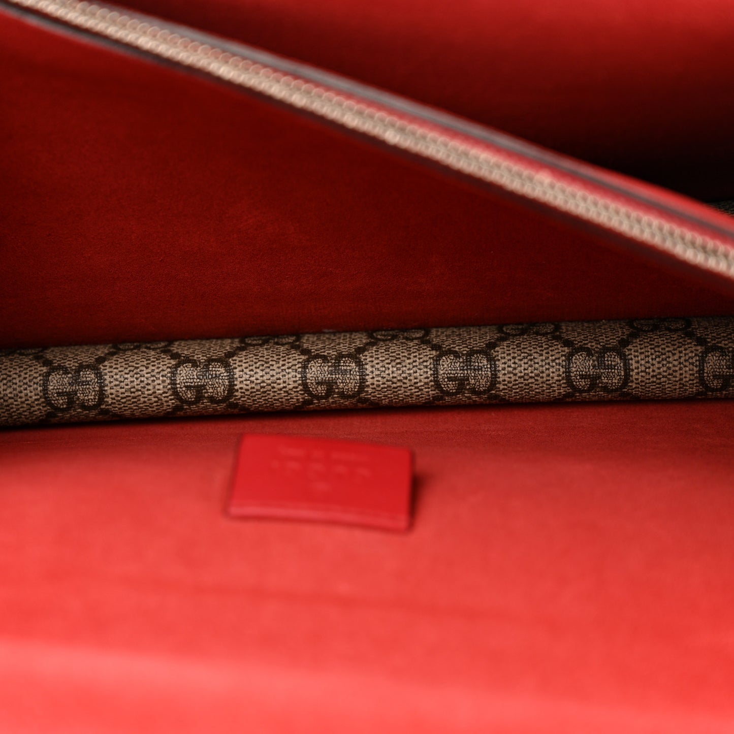 GG Supreme Monogram Small Dionysus Shoulder Bag Red