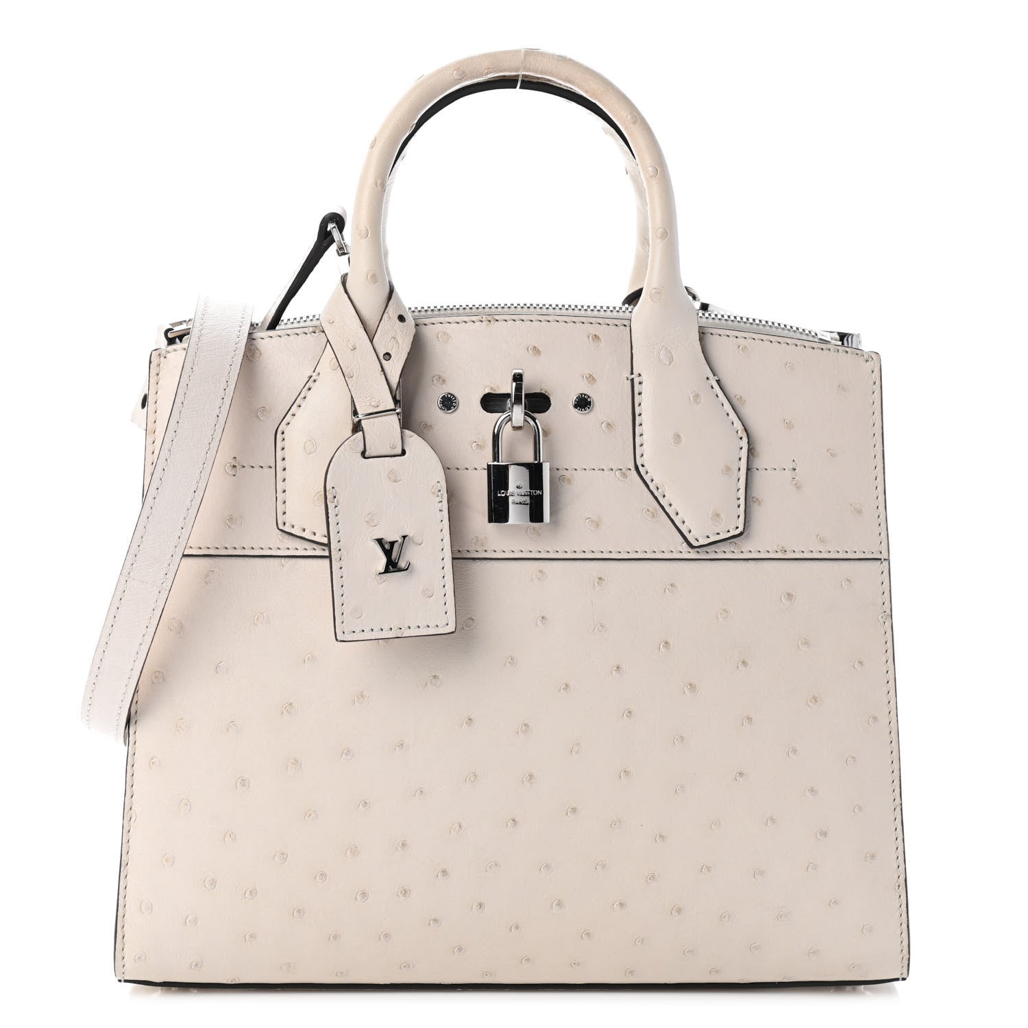 Louis Vuitton Ostrich City Steamer PM Ivory 1 of 8