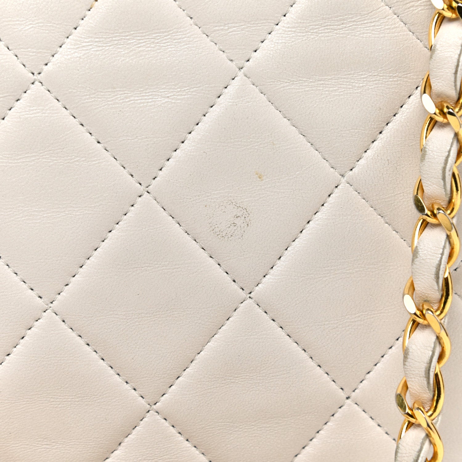 Chanel Lambskin Quilted Medium Single Flap White 16 of 24