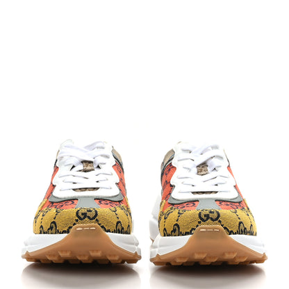 Gucci Monogram Multicolor Demetra Womens Rhyton Sneakers 36 Yellow Blue Great White Tabasco 2 of 8