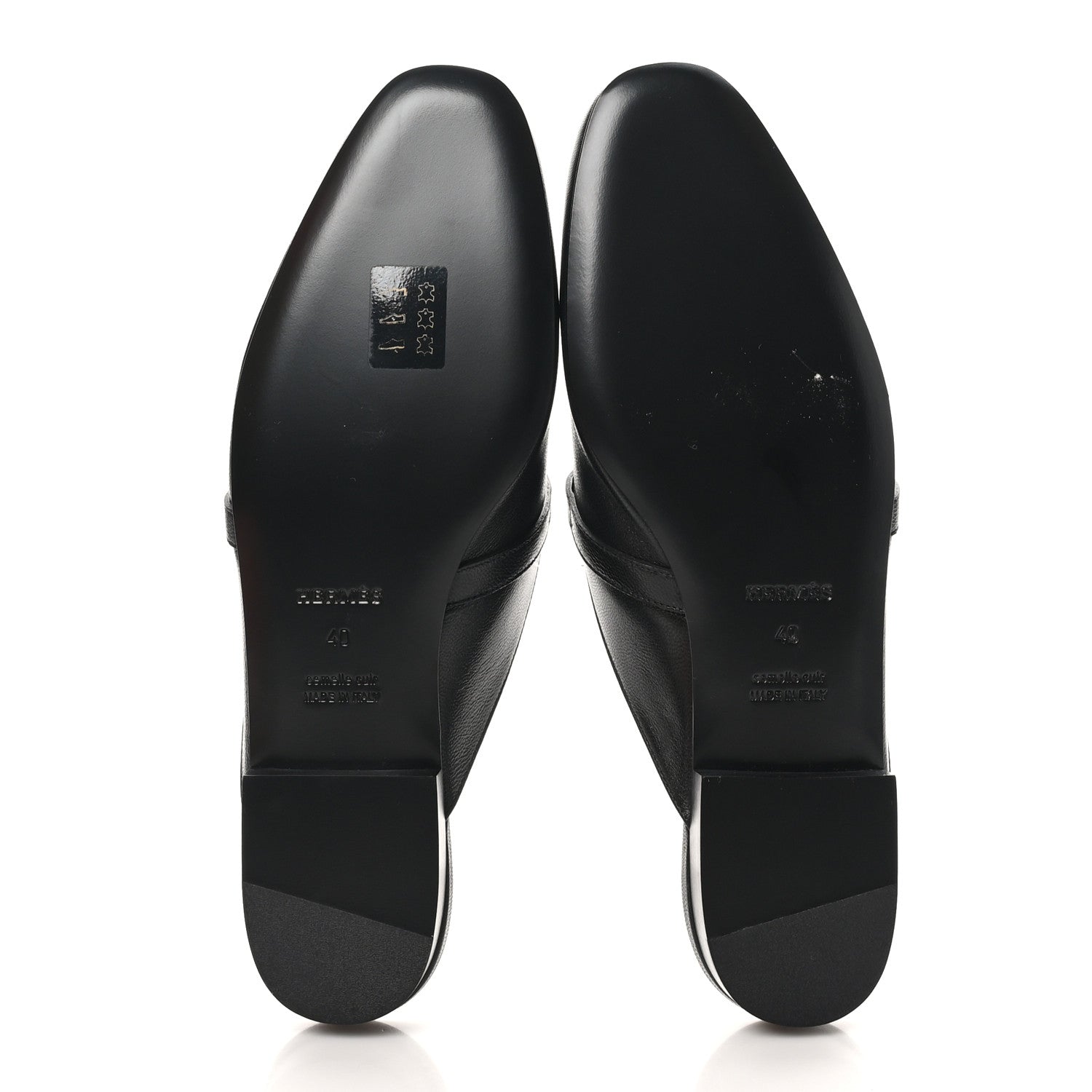 Hermes Goatskin Oz Mules 40 Black 6 of 11