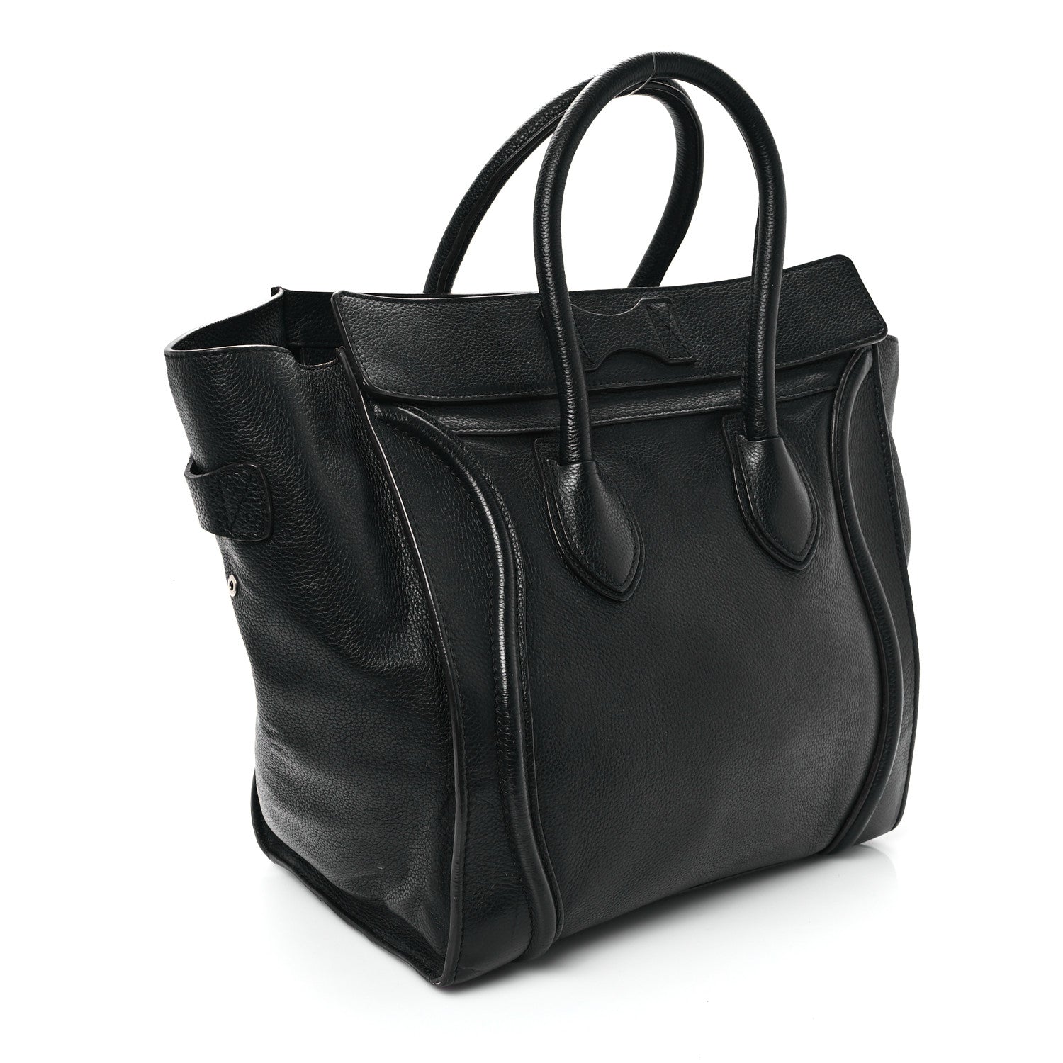 Celine Drummed Calfskin Mini Luggage Black 3 of 12