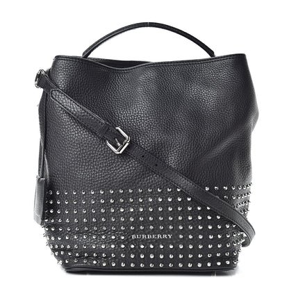 Burberry Calfskin Studded Medium Susanna Hobo Black 1 of 11