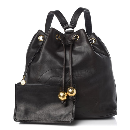 Chanel Lambskin CC Drawstring Backpack Brown 3 of 8