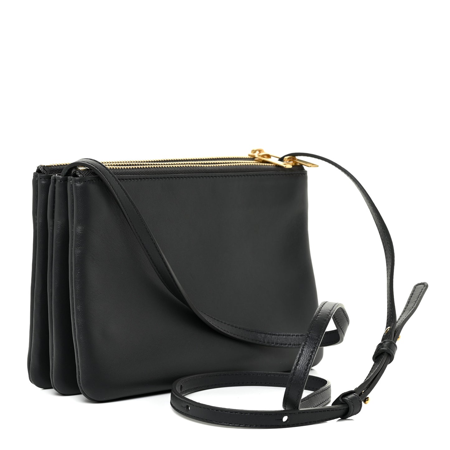 Lambskin Small Trio Crossbody Bag Anthracite