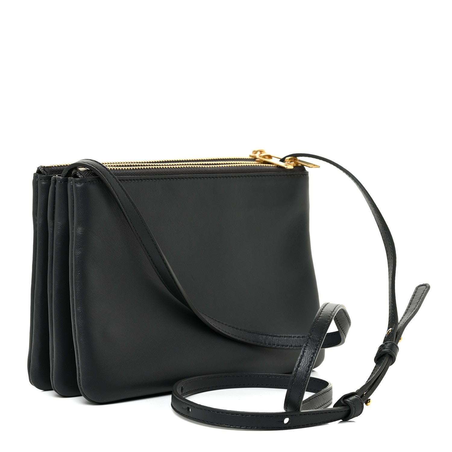 Celine Lambskin Small Trio Crossbody Bag Anthracite 2 of 12