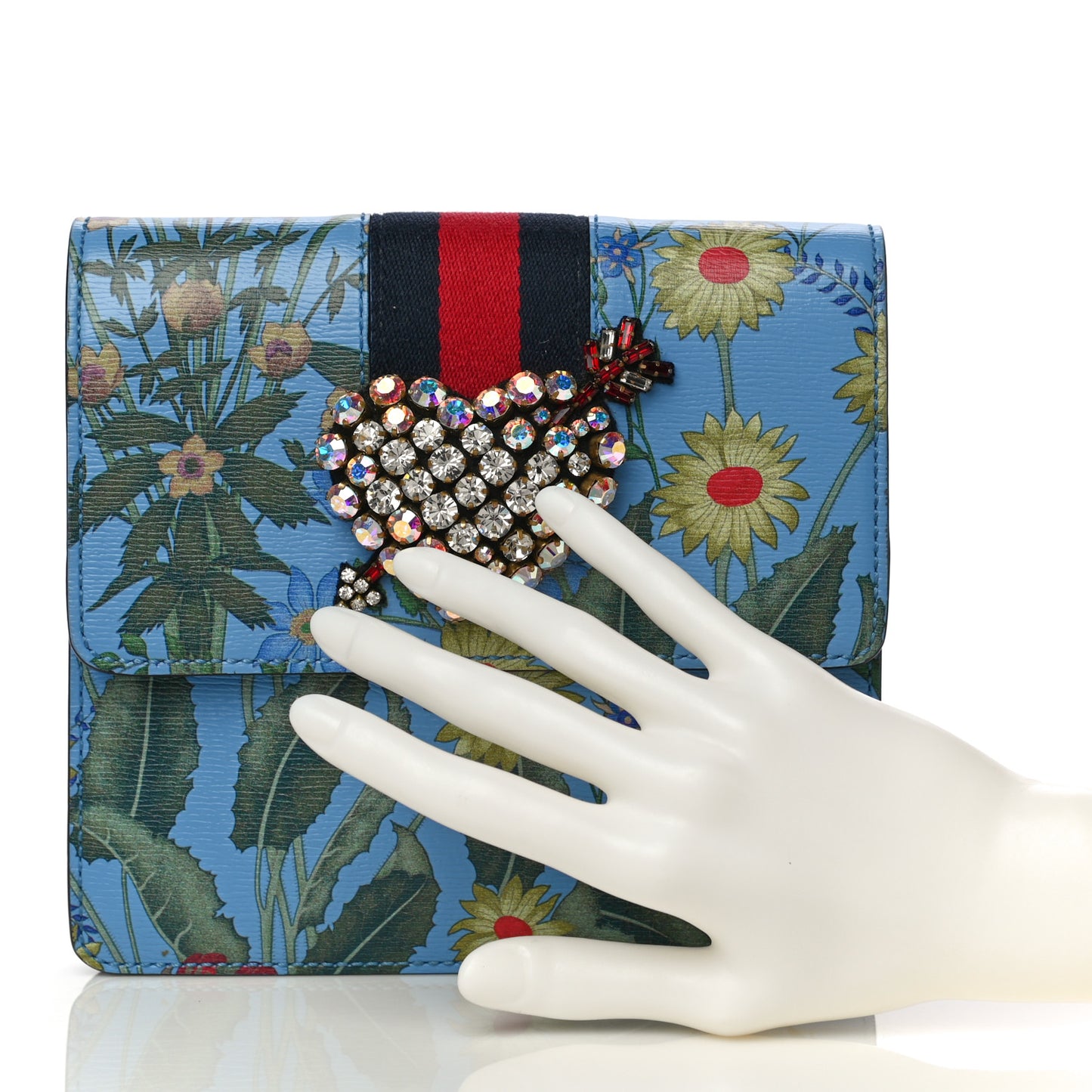Calfskin Web New Flora Crystal Heart Totem Azure