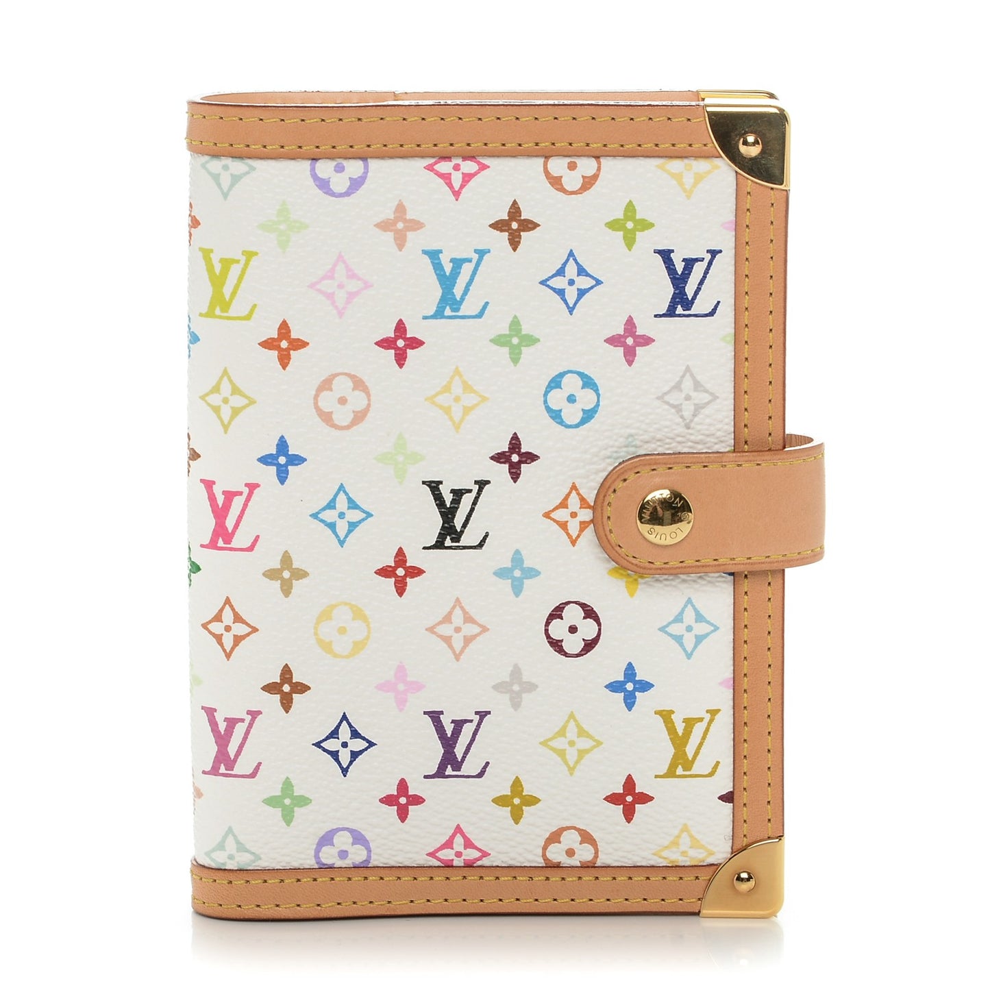 Monogram Multicolor Small Ring Agenda Cover White
