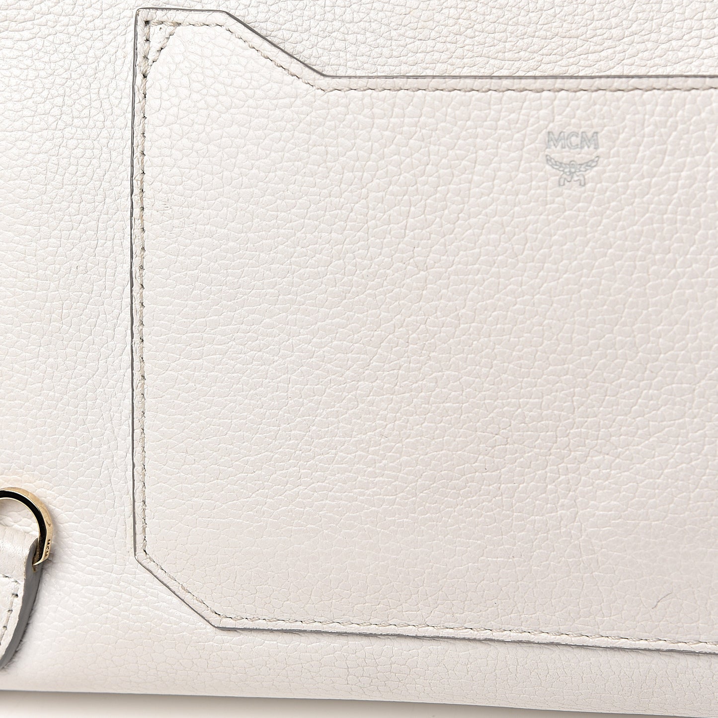 Grained Calfskin Medium Milla Convertible Backpack White Flake