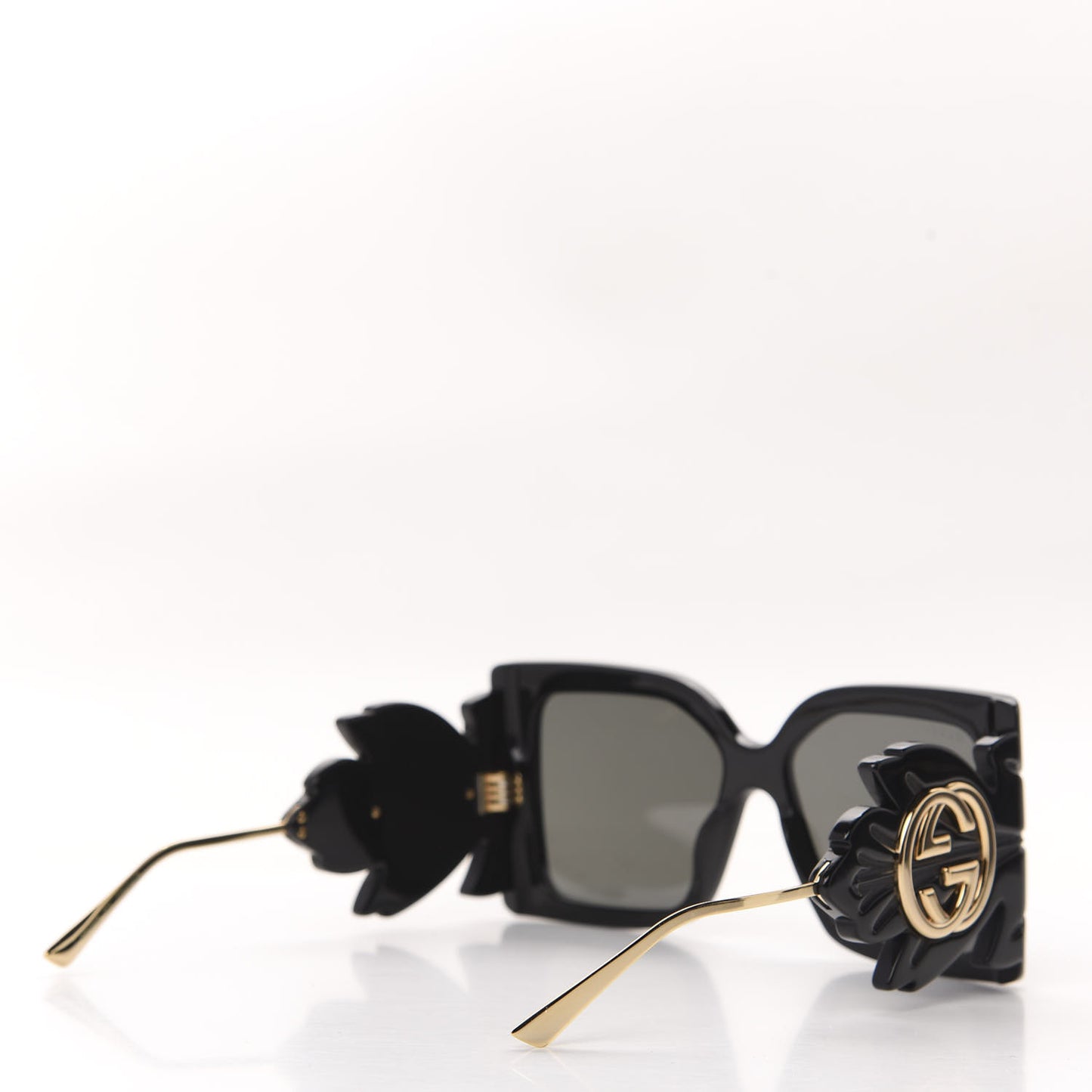 Acetate Square Frame Wing Sunglasses GG0535S Black