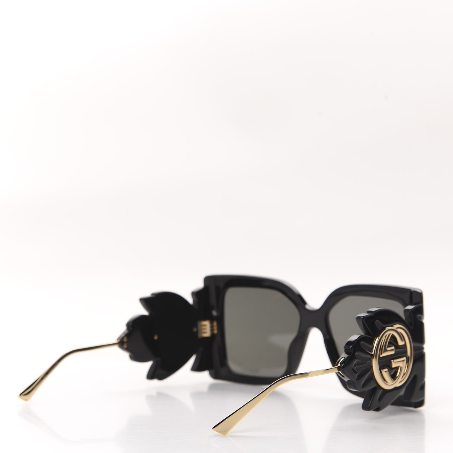 Gucci Acetate Square Frame Wing Sunglasses GG0535S Black 4 of 7