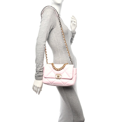 Chanel Lambskin Quilted Medium Chanel 19 Flap Light Pink 2 of 10