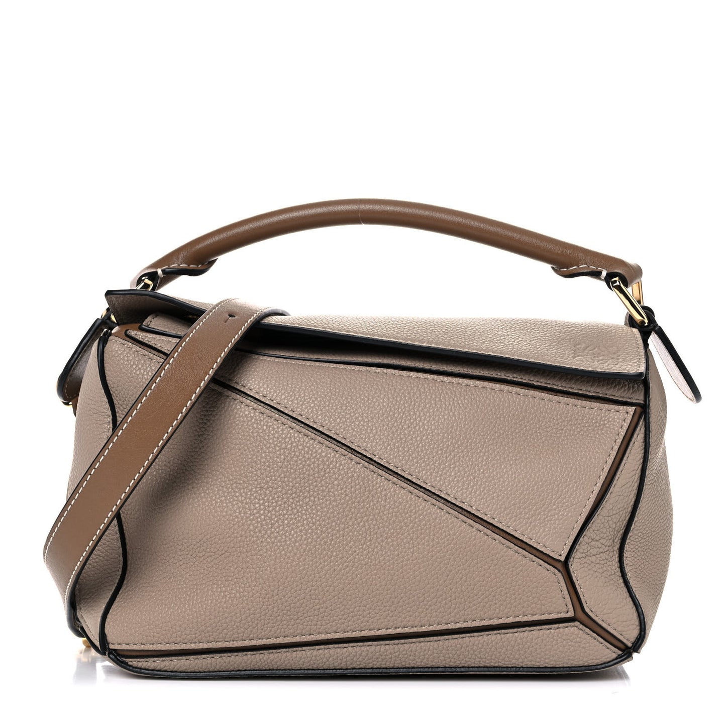 Calfskin Small Puzzle Bag Sand Mink