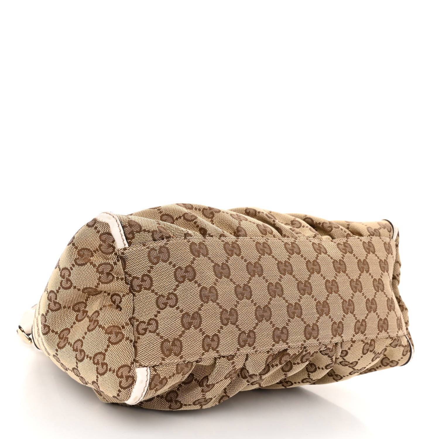 Gucci Monogram Medium D Gold Ring Hobo White 4 of 12