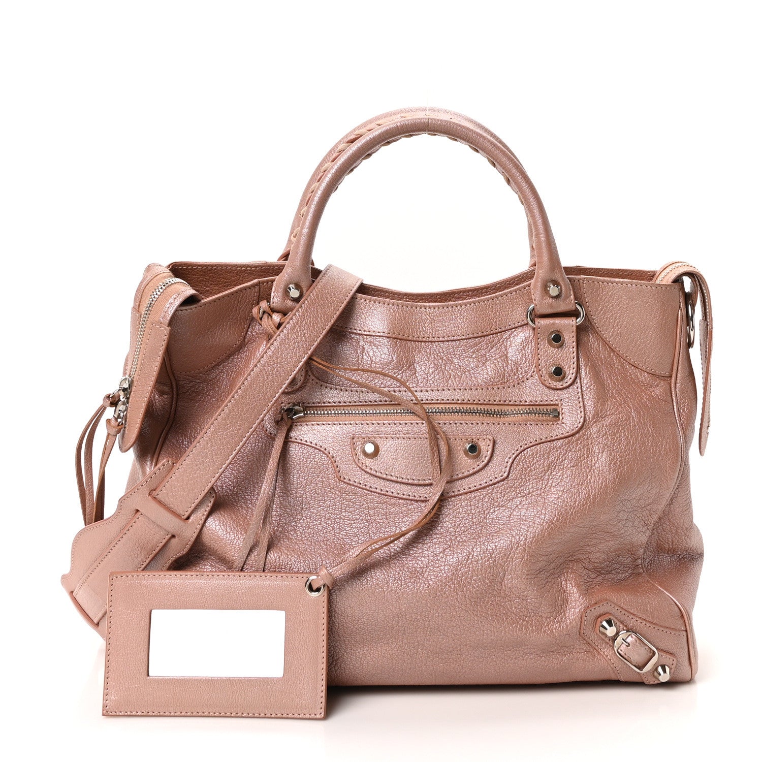 Balenciaga Pearlescent Goatskin Classic Palladium Hardware Velo Rose Rose Light 3 of 11