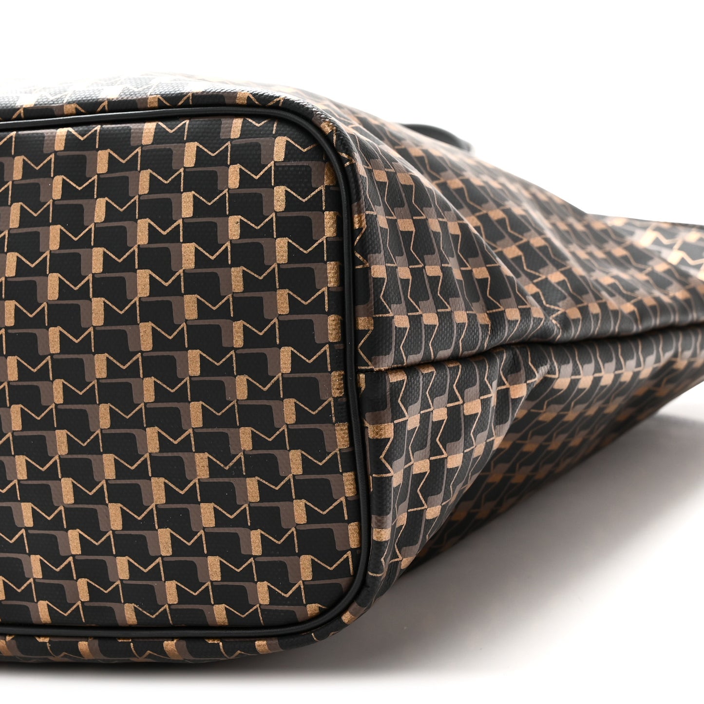 Grained Calfskin Canvas 1920 Oh! Tote Ruban GM Carbon Bronze