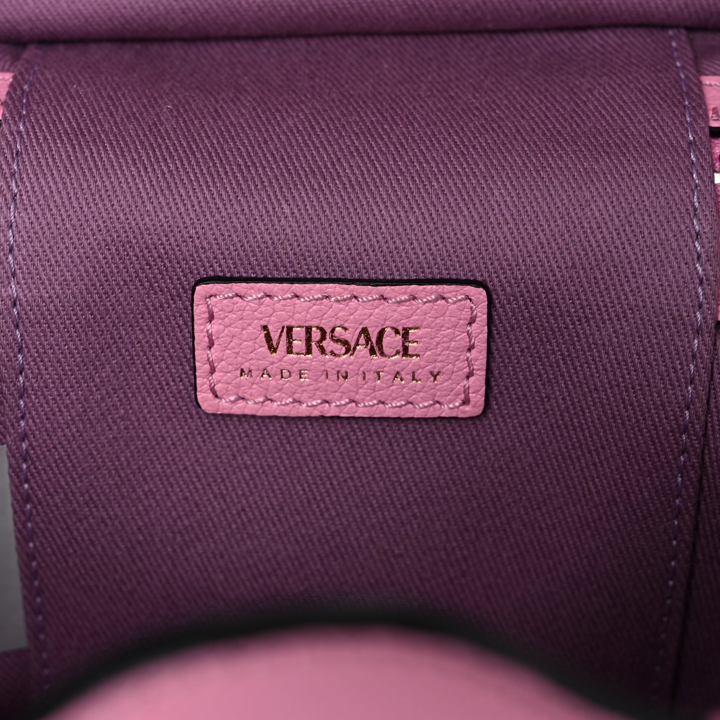 Grained Calfskin La Medusa Mini Shoulder Bag Pink