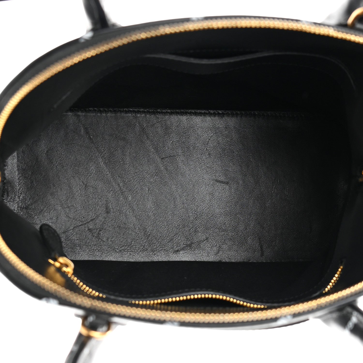 Balenciaga Calfskin Allover Logo S Ville Top Handle Bag Black White 5 of 22