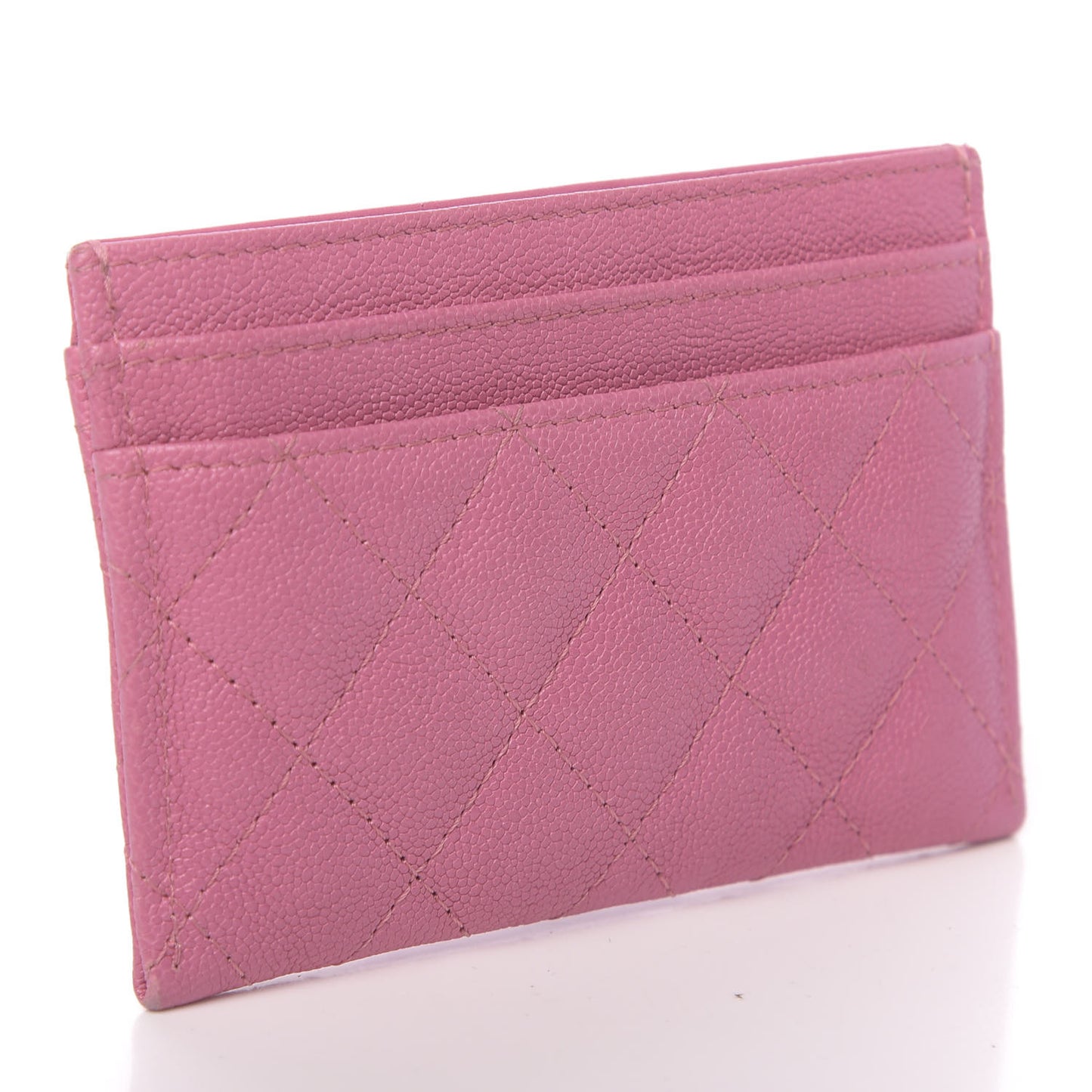 Caviar Quilted Boy Card Holder Light Pink