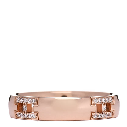 Hermes 18K Rose Gold Diamond Ever Herakles Wedding Band Ring  48 4.5 3 of 4