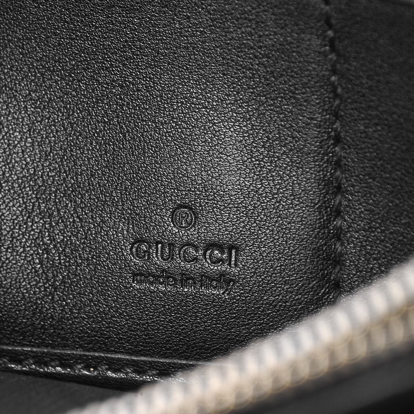 Guccissima Signature Microguccissima Bree Zip Around Wallet Black