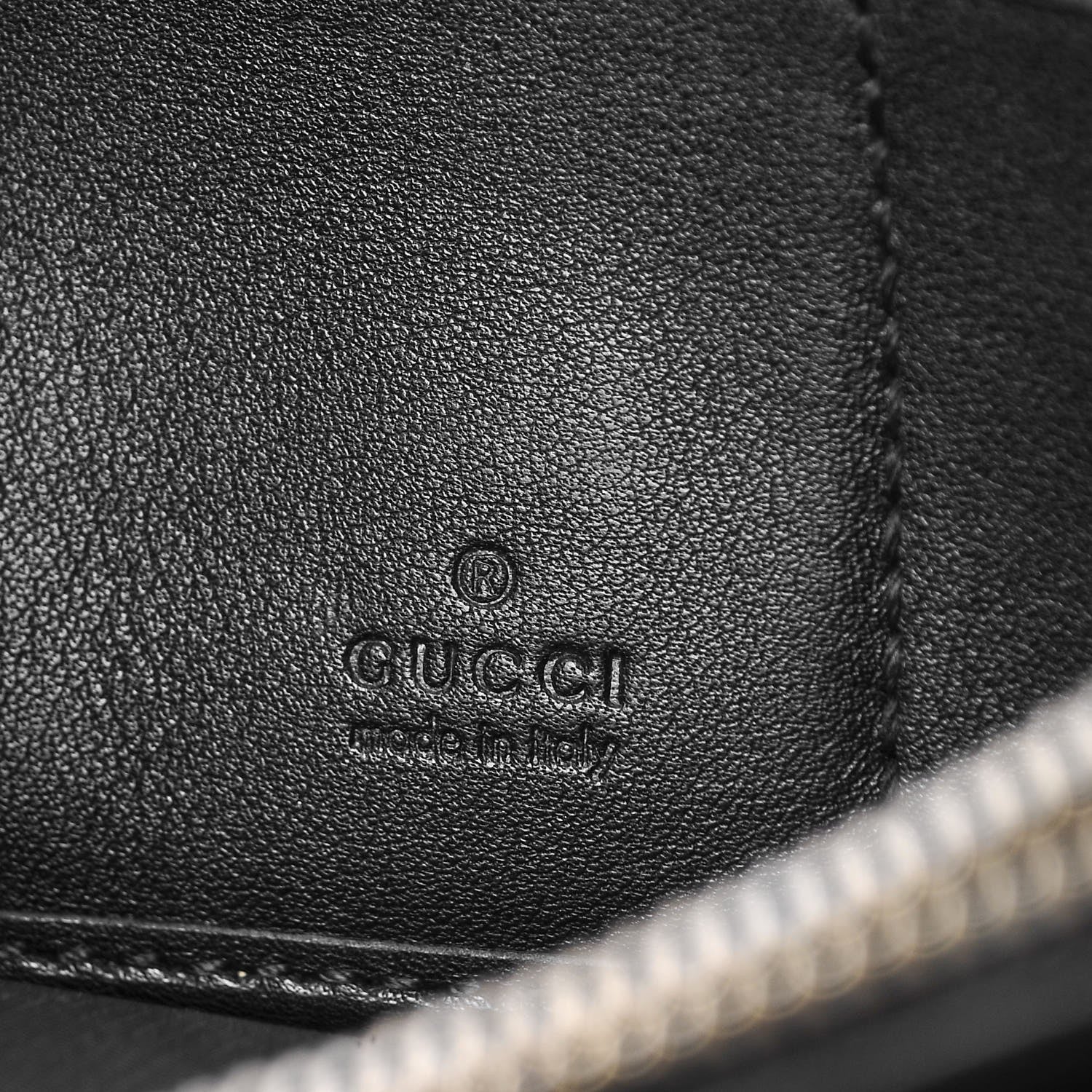 Gucci Guccissima Signature Microguccissima Bree Zip Around Wallet Black 6 of 9