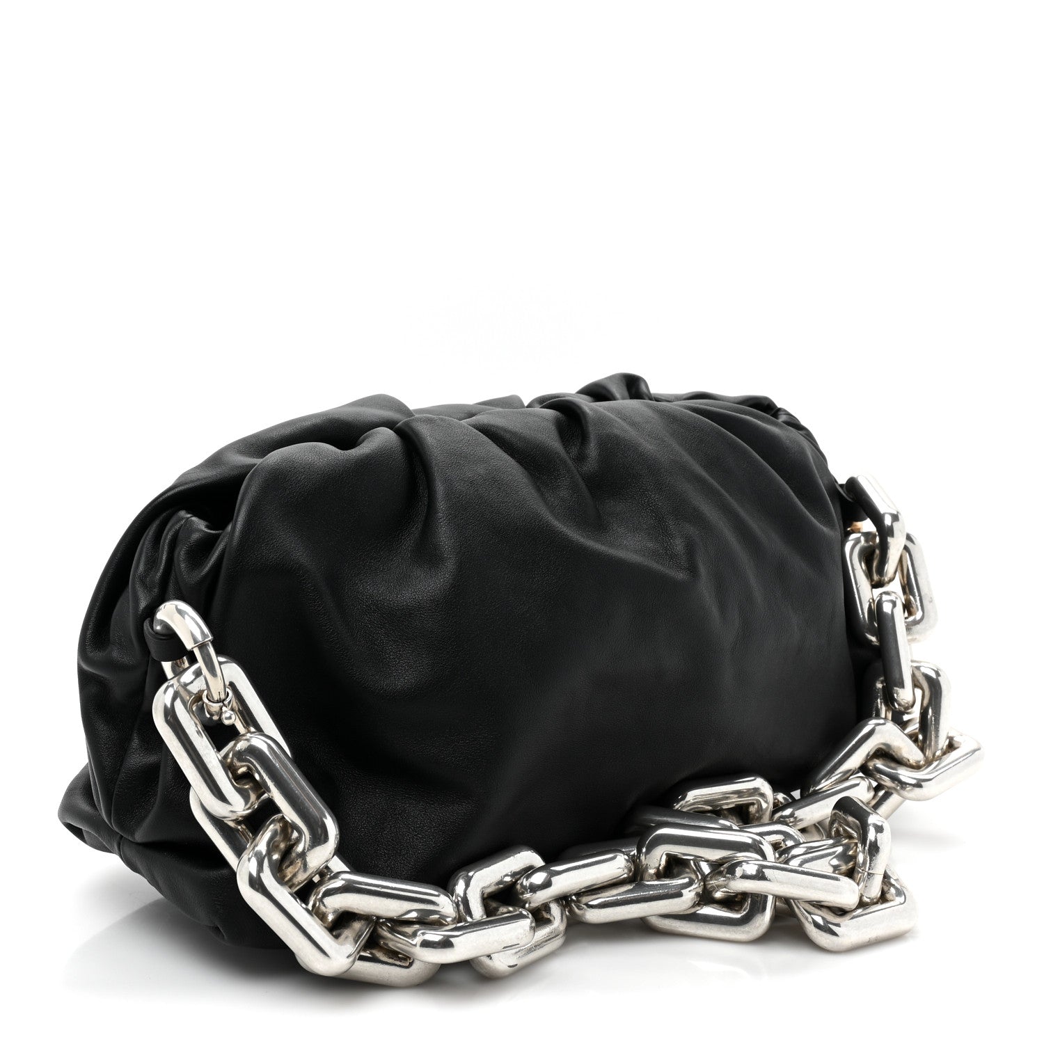 Bottega Veneta Calfskin The Pouch Chain Black 3 of 9