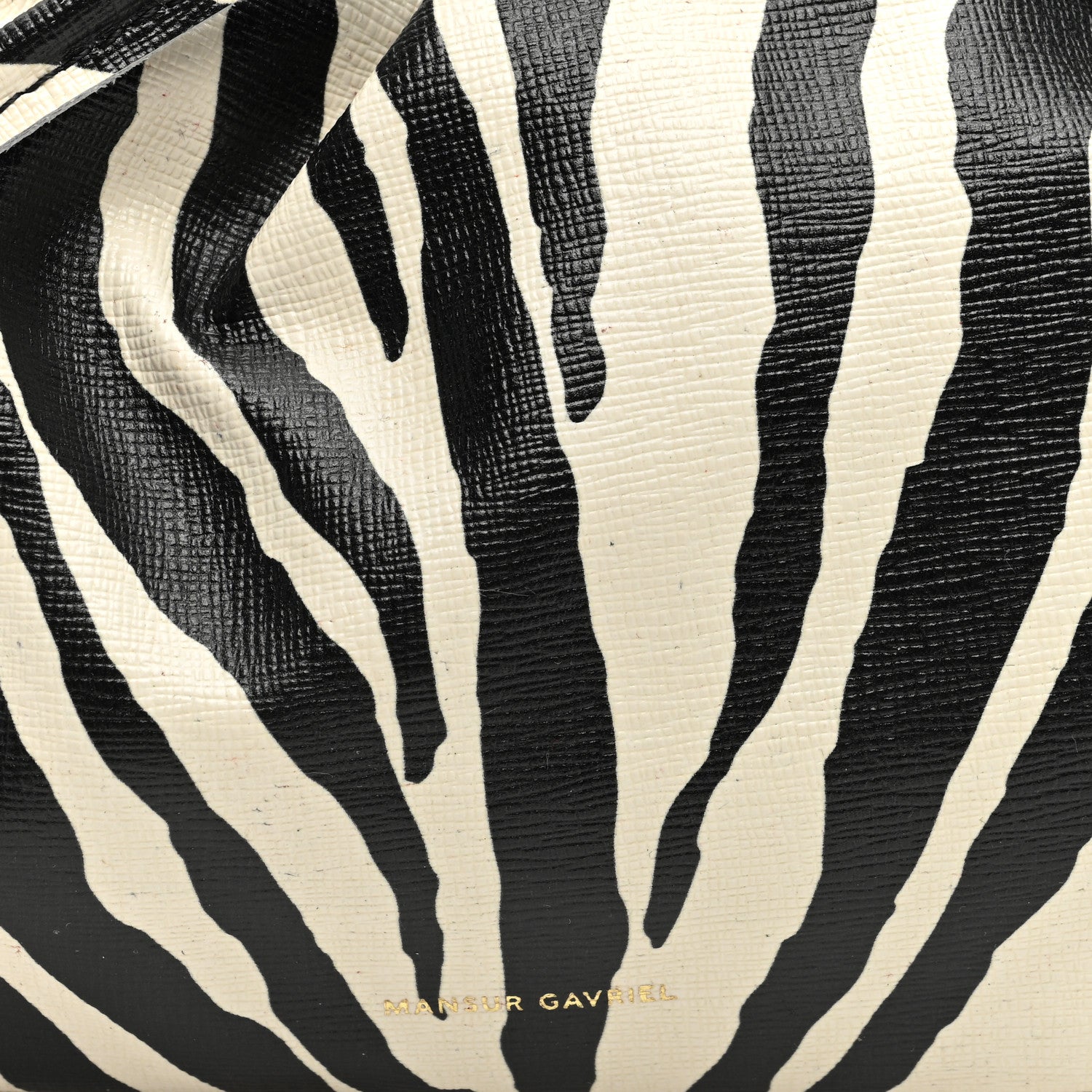 Mansur Gavriel Zebra Print Mini Cloud Clutch Black White 7 of 11