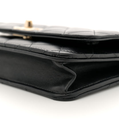 Chanel Lambskin Quilted Trendy CC Wallet On Chain WOC Black 10 of 11