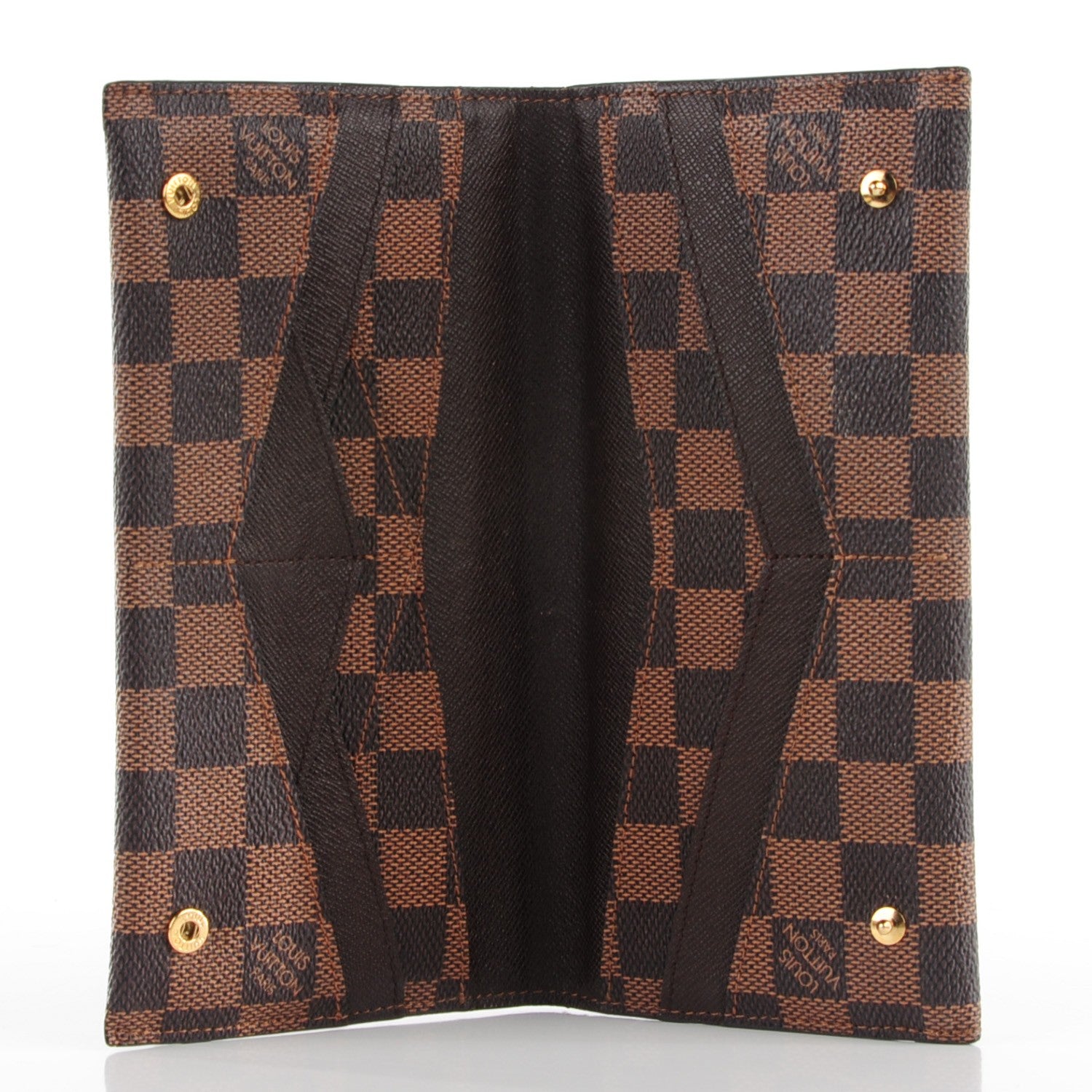 Louis Vuitton Damier Ebene Long Origami Wallet 6 of 9