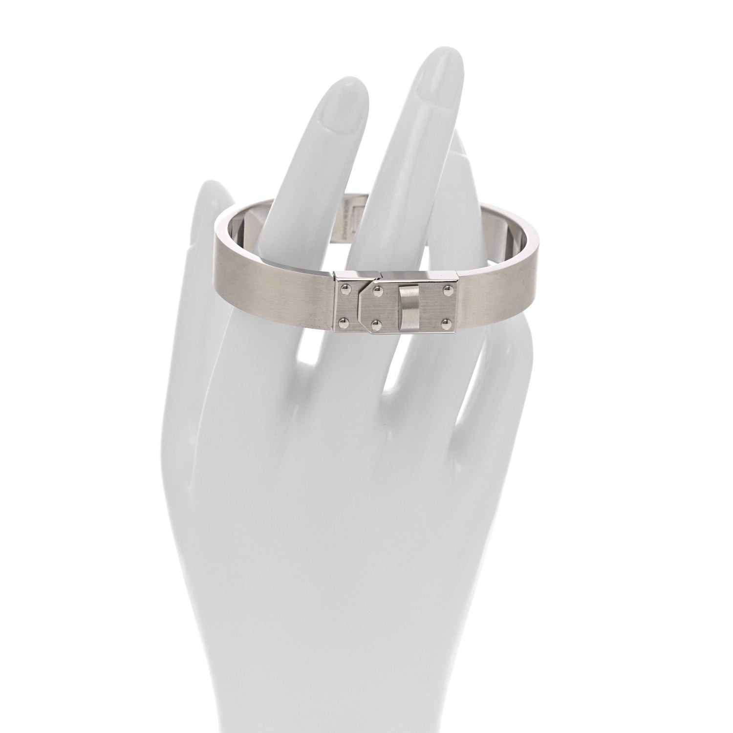 Hermes Brushed Palladium Kelly Mens Bracelet 2 of 4