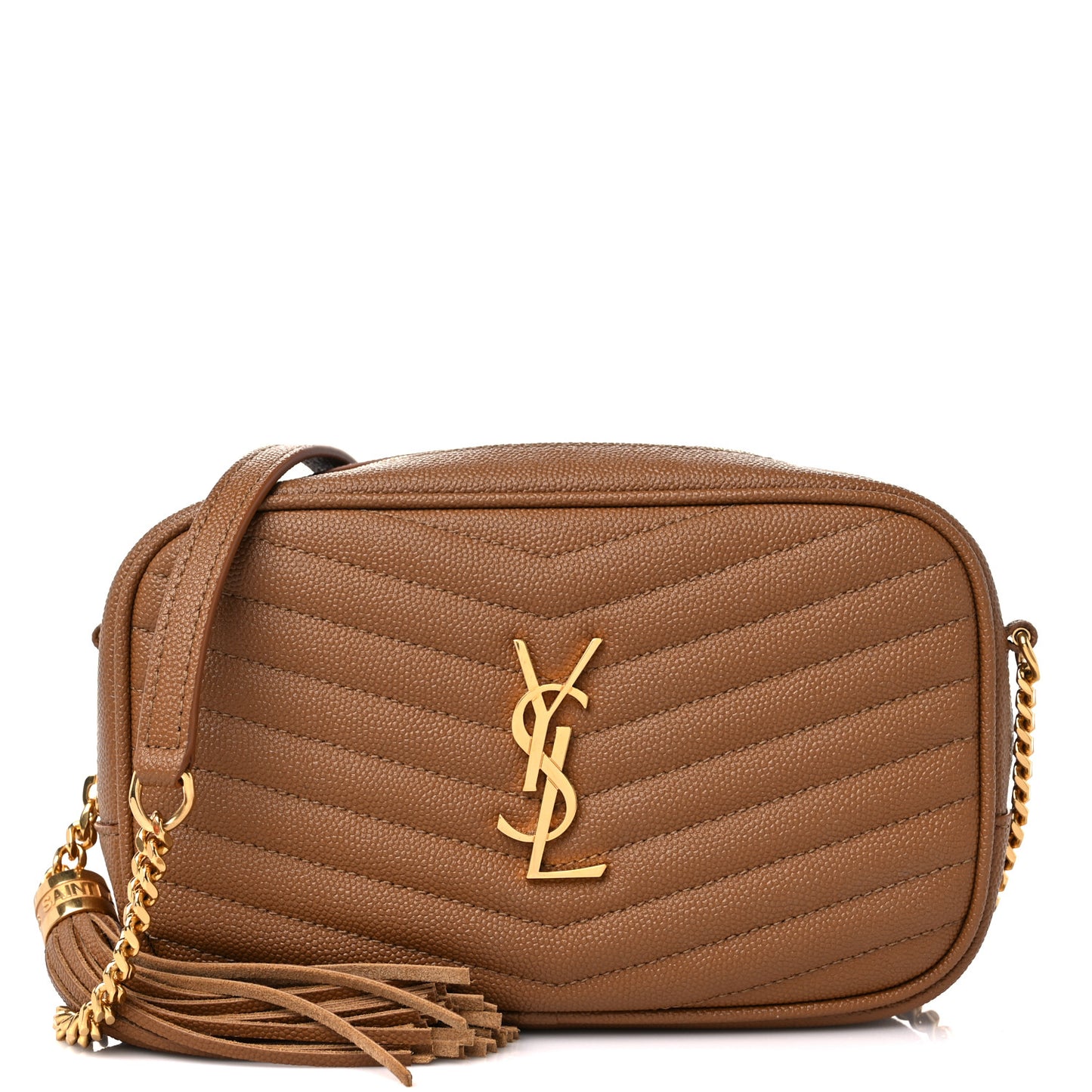 Grain De Poudre Matelasse Monogram Mini Lou Camera Bag Dark Natural