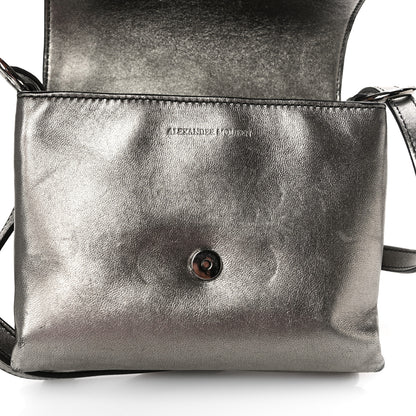 Alexander McQueen Metallic Small Twin Skull Chain Crossbody Antique Silver 16 of 18