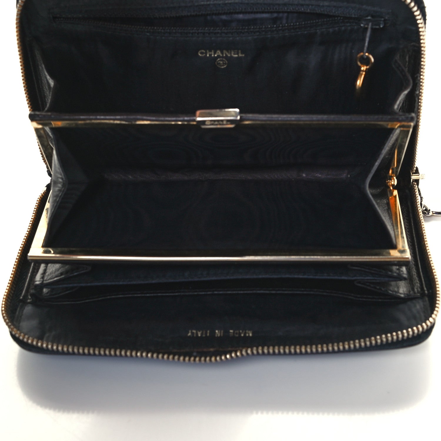 Chanel Caviar Large Timeless CC Zip Around Wallet Black 5 of 12