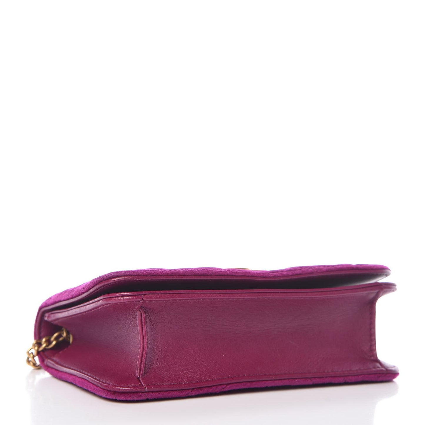 Velvet Matelasse GG Marmont Mini Bag Fuchsia Violet Cyclamen