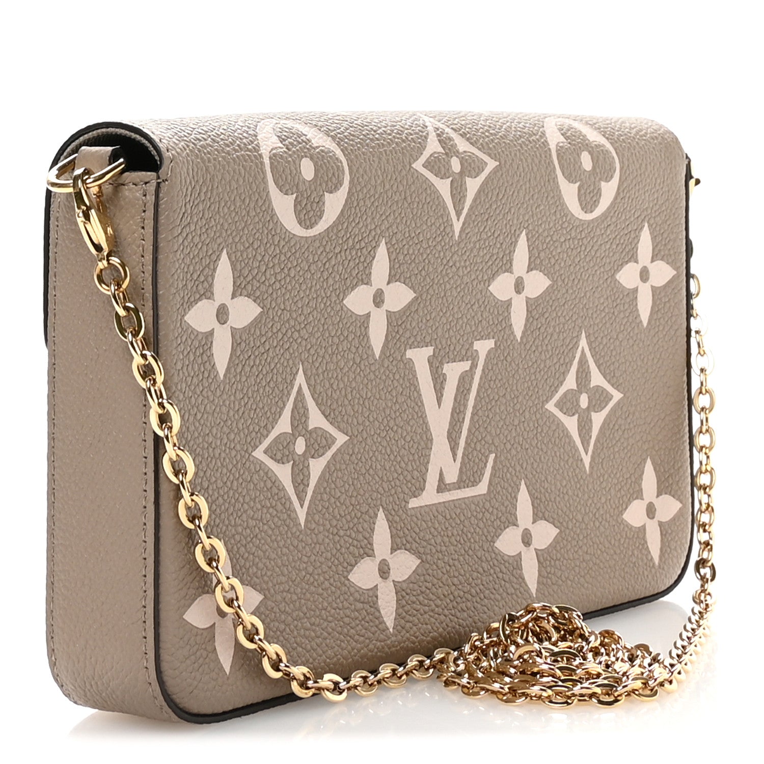 Louis Vuitton Empreinte Monogram Giant Felicie Pochette Tourterelle Creme 4 of 12