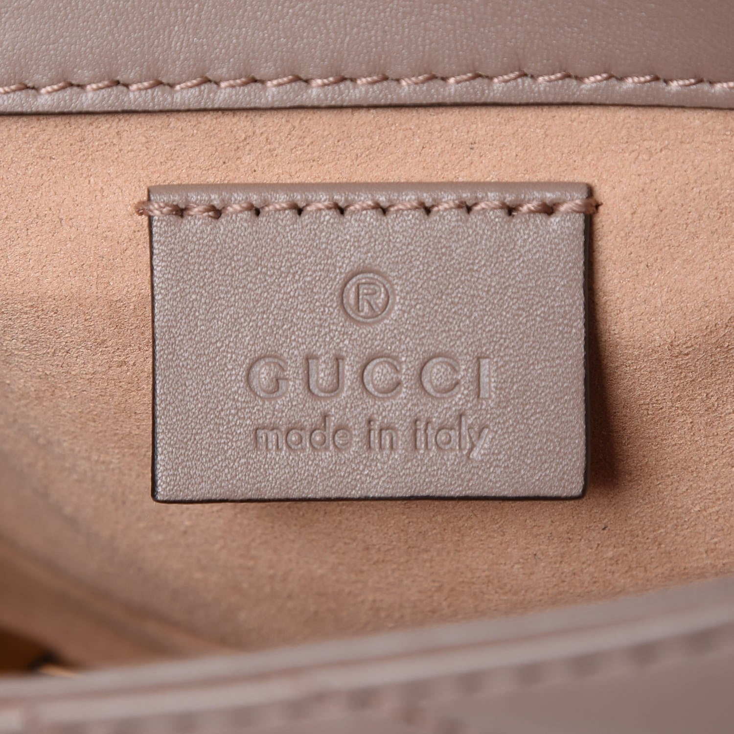 Gucci Calfskin Matelasse Super Mini GG Marmont Shoulder Bag Porcelain Rose 6 of 9