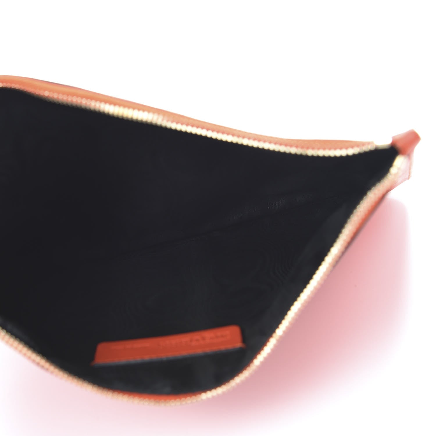Alexander McQueen Calfskin Skull Zip Pouch Orange 5 of 11
