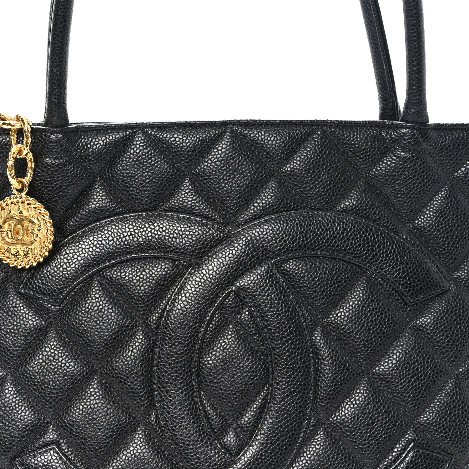 Chanel Caviar Quilted Medallion Tote Black 8 of 10