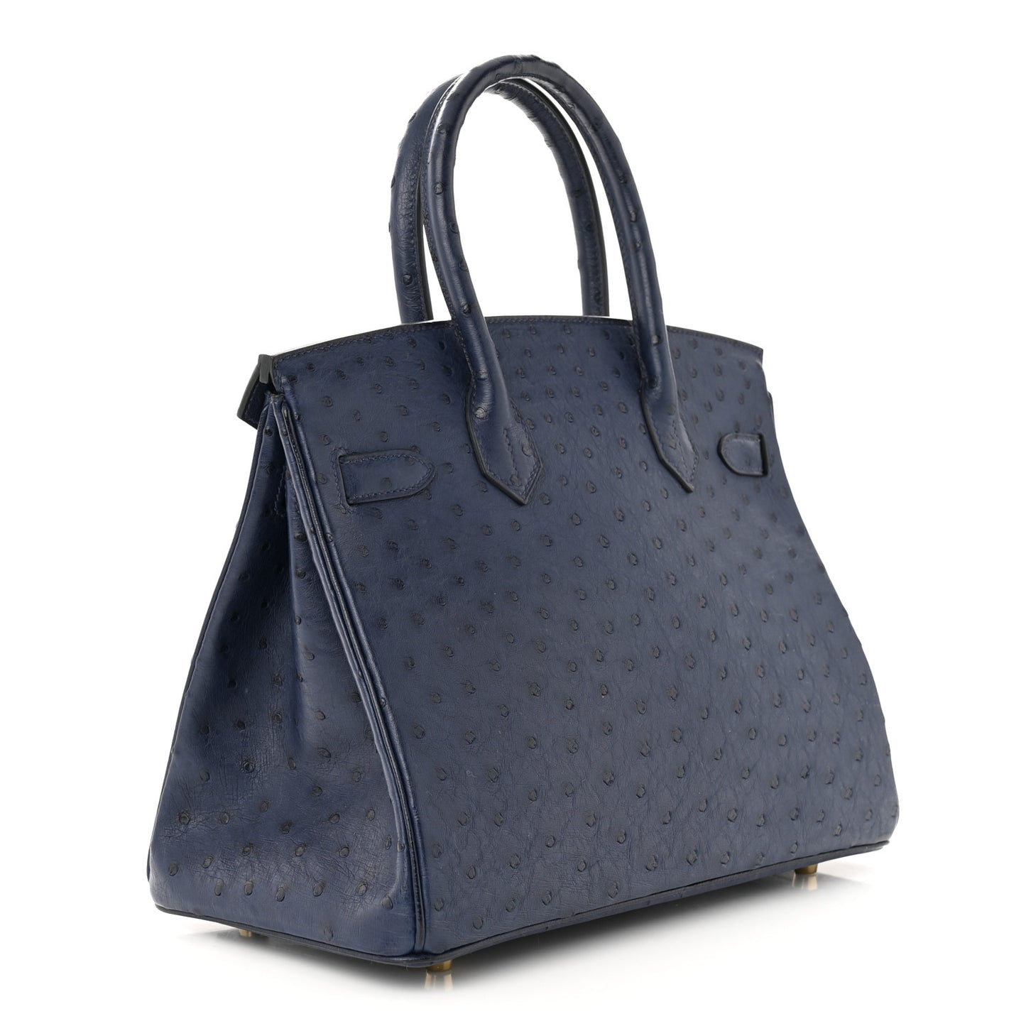 Ostrich Birkin 30 Bleu Iris