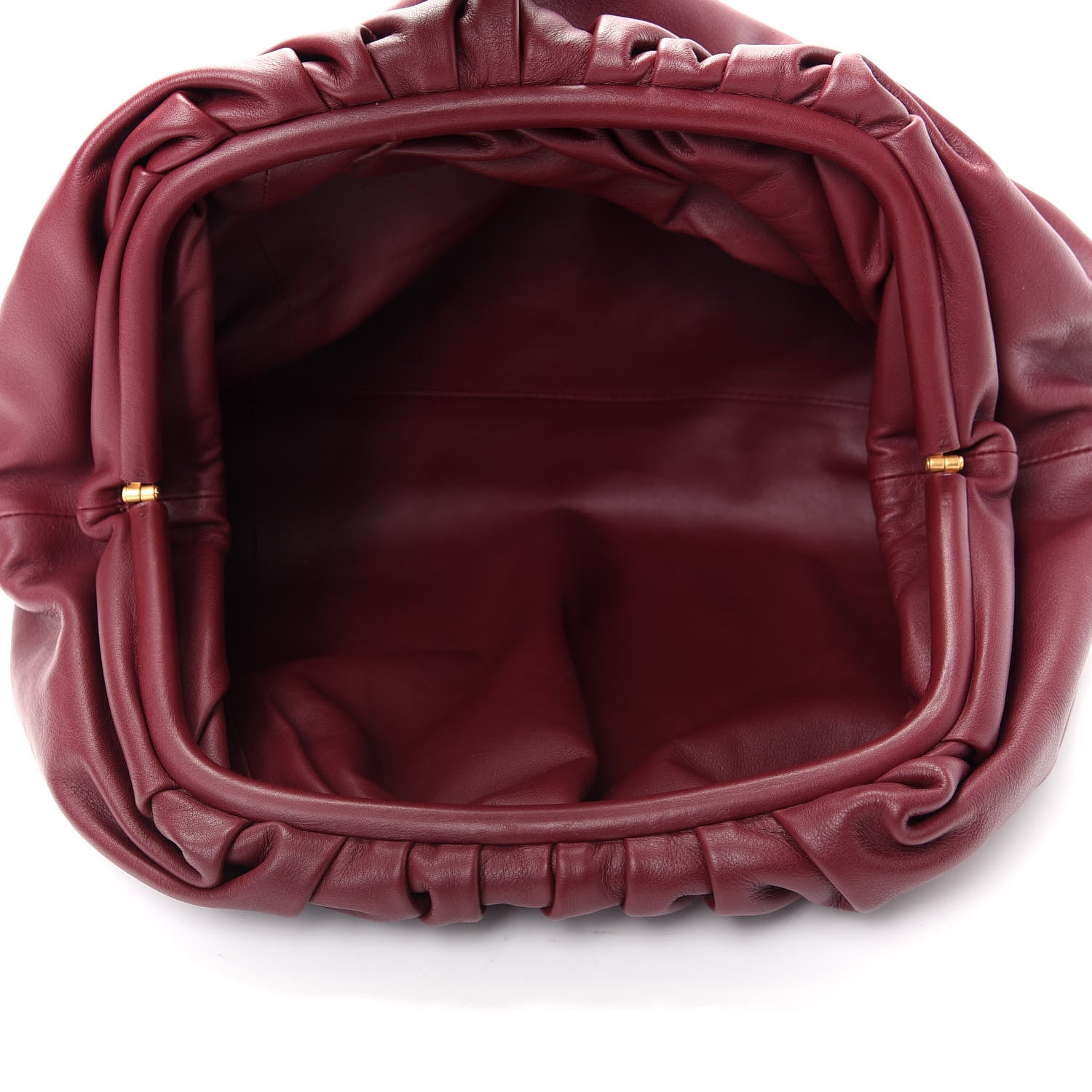 Bottega Veneta Smooth Butter Calf The Pouch Oversized Clutch Bordeaux 5 of 9