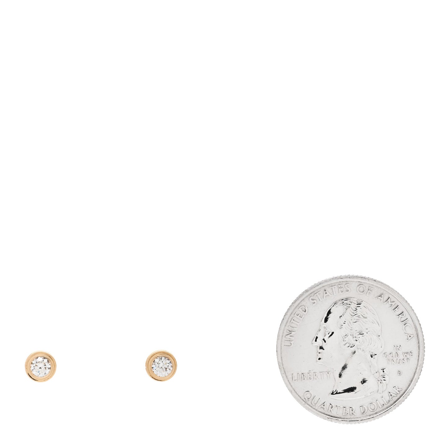 18K Yellow Gold Diamond MM D'Amour Earrings