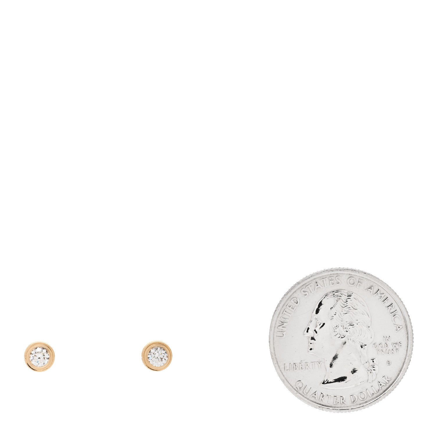 Cartier 18K Yellow Gold Diamond MM D'Amour Earrings 2 of 6