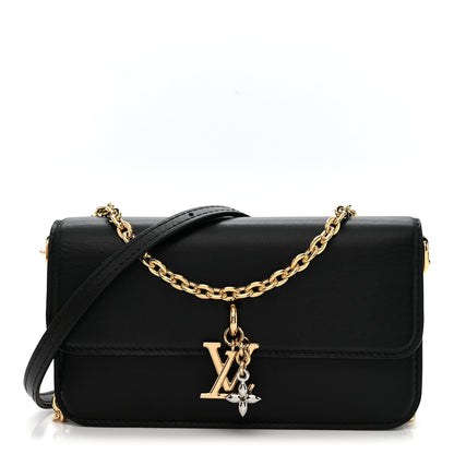 Louis Vuitton Calfskin LV Bloom Wallet On Chain Black 1 of 9